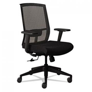 Safco Gist Multi-Purpose Chair, 300 lbs., Silver Seat/Black Back, Black Base