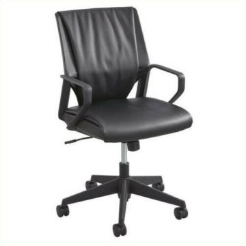 Safco 5076BL Priya Leather Mid Back Chair