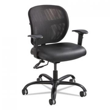 Safco Vue Intensive-Use Mesh Task Chair, 500 lbs., Black Seat/Black Back, Black Base