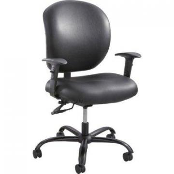 Safco Alday Intensive-Use Chair, 500 lbs., Black Seat/Black Back, Black Base