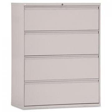 Alera Four-Drawer Lateral File Cabinet, 42w x 18d x 52.5h, Light Gray