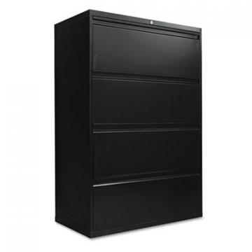 Alera Four-Drawer Lateral File Cabinet, 36w x 18d x 52.5h, Black