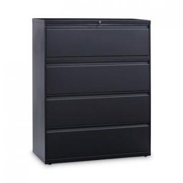 Alera Four-Drawer Lateral File Cabinet, 42w x 18d x 52.5h, Charcoal