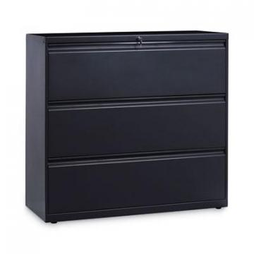 Alera Three-Drawer Lateral File Cabinet, 42w x 18d x 39.5h, Charcoal