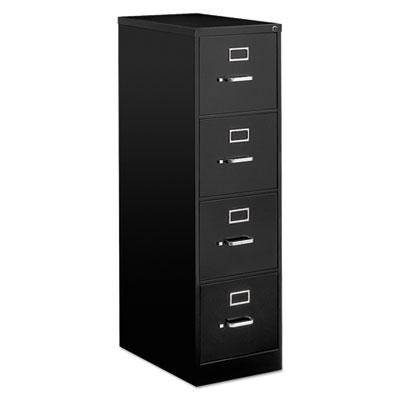 Alera Four-Drawer Economy Vertical File Cabinet, Letter, 15w x 25d x 52h, Black