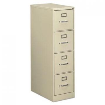 Alera Four-Drawer Economy Vertical File Cabinet, Letter, 15w x 25d x 52h, Putty