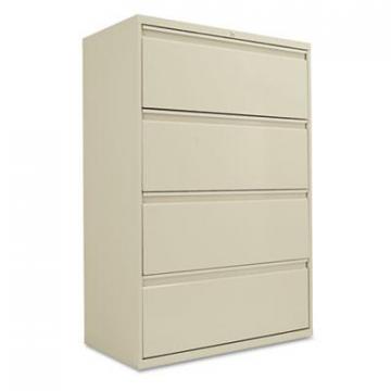 Alera Four-Drawer Lateral File Cabinet, 36w x 18d x 52.5h, Putty