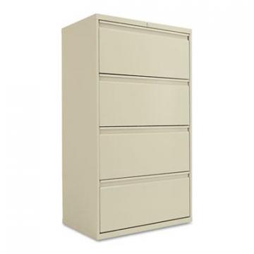 Alera Four-Drawer Lateral File Cabinet, 30w x 18d x 52.5h, Putty
