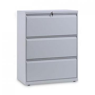 Alera Three-Drawer Lateral File Cabinet, 30w x 18d x 39.5h, Light Gray