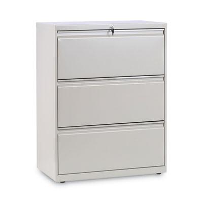 Alera Three-Drawer Lateral File Cabinet, 30w x 18d x 39.5h, Putty