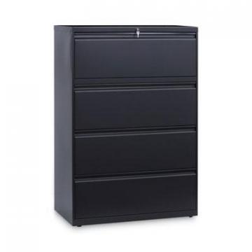 Alera Four-Drawer Lateral File Cabinet, 30w x 18d x 52.5h, Charcoal