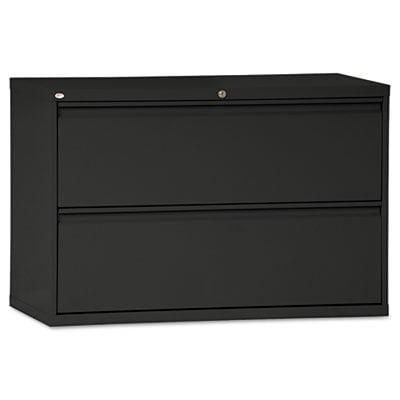 Alera Two-Drawer Lateral File Cabinet, 42w x 18d x 28h, Black