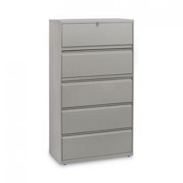 Alera Five-Drawer Lateral File Cabinet, 36w x 18d x 64.25h, Putty