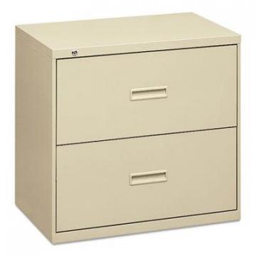 HON Basyx 400 Series Two-Drawer Lateral File, 36w x 18d x 28h, Putty