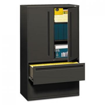HON 700 Series Lateral File with Storage Cabinet, 42w x 19.25d x 67h, Charcoal