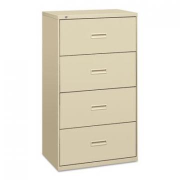 HON 400 Series Four-Drawer Lateral File, 30w x 19.25d x 53.25h, Putty