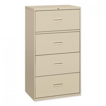 HON 400 Series Four-Drawer Lateral File, 36w x 19.25d x 63.25h, Putty