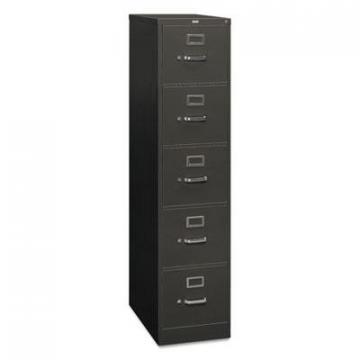 HON 310 Series Five-Drawer Full-Suspension File, Letter, 15w x 26.5d x 60h, Charcoal