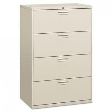 HON 500 Series Four-Drawer Lateral File, 36w x 18d x 52.5h, Light Gray