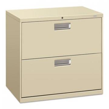 HON 600 Series Two-Drawer Lateral File, 30w x 19.25d x 28.38h, Putty