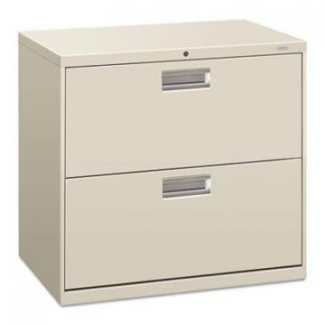HON 600 Series Two-Drawer Lateral File, 30w x 19.25d x 28.38h, Light Gray
