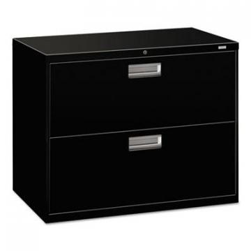 HON 600 Series Two-Drawer Lateral File, 36w x 19.25d x 28.38h, Black