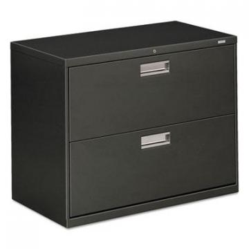 HON 600 Series Two-Drawer Lateral File, 36w x 19.25d x 28.38h, Charcoal