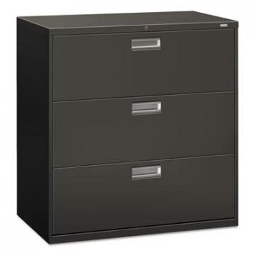 HON 600 Series Three-Drawer Lateral File, 42w x 19.25d x 40.88h, Charcoal