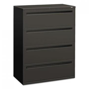 HON 700 Series Four-Drawer Lateral File, 42w x 18d x 52.5h, Charcoal