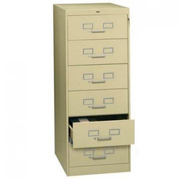 Tennsco Card Files & Media Storage Cabinet - 6-Drawer