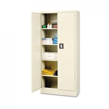 Alera Space Saver Storage Cabinet, Four Shelves, 30w x 15d x 66h, Putty