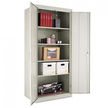 Alera Assembled 78" High Storage Cabinet, w/Adjustable Shelves, 36w x 24d, Light Gray