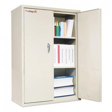 FireKing Storage Cabinet, 36w x 19 1/4d x 44h, UL Listed 350 Degree for Fire, Parchment