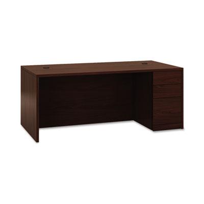 HON 10500 Series "L" Single Pedestal Desk, Right Full-Height Ped, 72w x 36d x 29.5h, Mahogany