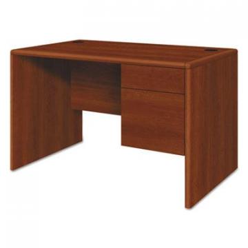 HON 10700 Series Single 3/4 Right Pedestal Desk, 48w x 30d x 29.5h, Cognac