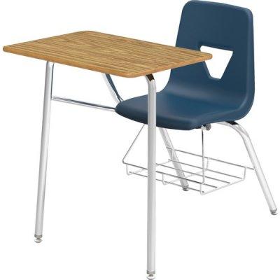 Lorell Rectangular Medium Oak Top Student Combo Desks - 2/CT
