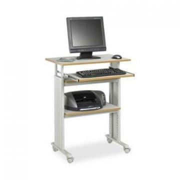 Safco Adjustable Height Stand-Up Workstation, 29.5w x 22d x 49h, Gray