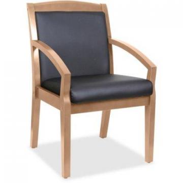 Lorell Sloping Arms Wood Guest Chair