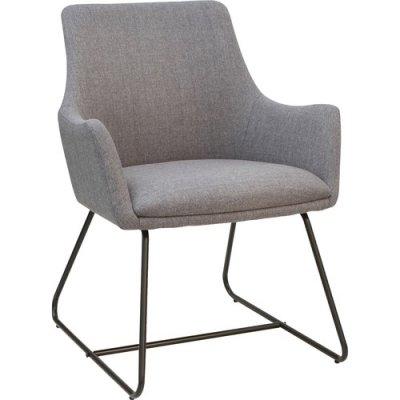 Lorell Gray Flannel Guest Chair with Sled Base