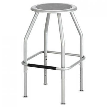 Safco Diesel Industrial Stool with Stationary Seat, 30" Seat Height, 250 lbs., Silver Seat/Back