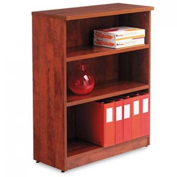 Alera Valencia Series Bookcase, Three-Shelf, 31 3/4w x 14d x 39 3/8h, Med Cherry