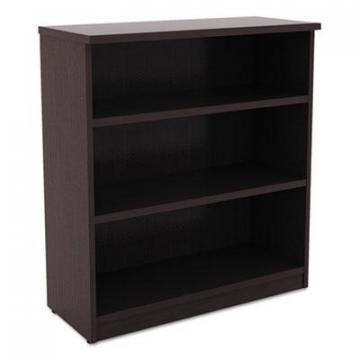 Alera Valencia Series Bookcase, Three-Shelf, 31 3/4w x 14d x 39 3/8h, Espresso