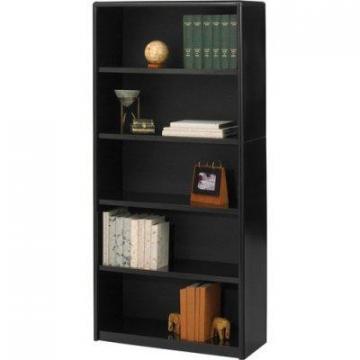 Safco Value Mate Series Metal Bookcase, Five-Shelf, 31-3/4w x 13-1/2d x 67h, Black
