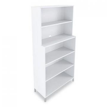 Union & Scale Essentials Laminate Bookcase, Five-Shelf, 35.8 x 14.9 x 72, White