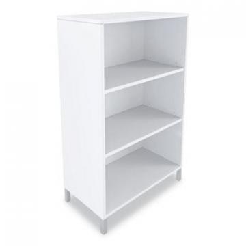 Union & Scale Essentials Laminate Bookcase, Three-Shelf, 28 x 15 x 45.6, White