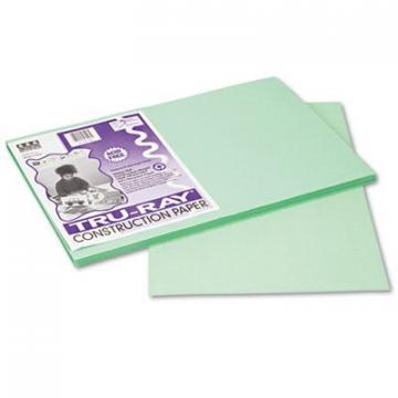 Pacon Tru-Ray Construction Paper, 76lb, 12 x 18, Light Green, 50/Pack