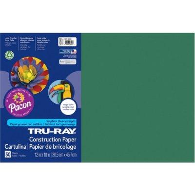 Pacon Tru-Ray Construction Paper, 76lb, 12 x 18, Dark Green, 50/Pack