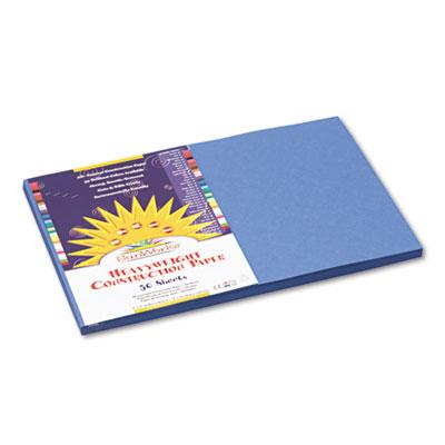 Pacon SunWorks Construction Paper, 58lb, 12 x 18, Blue, 50/Pack (7407)