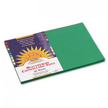 Pacon SunWorks Construction Paper, 58lb, 12 x 18, Holiday Green, 50/Pack (8007)