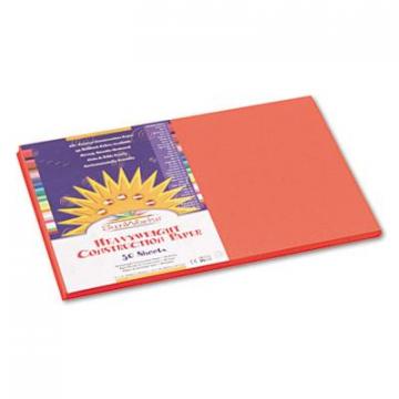 Pacon SunWorks Construction Paper, 58lb, 12 x 18, Orange, 50/Pack (6607)